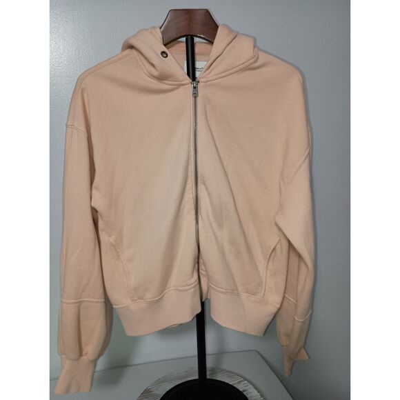 ABERCROMBIE & FITCH, Peach Hoodie with Zipper and Side Pockets, Woman Size M - Picture 1 of 5